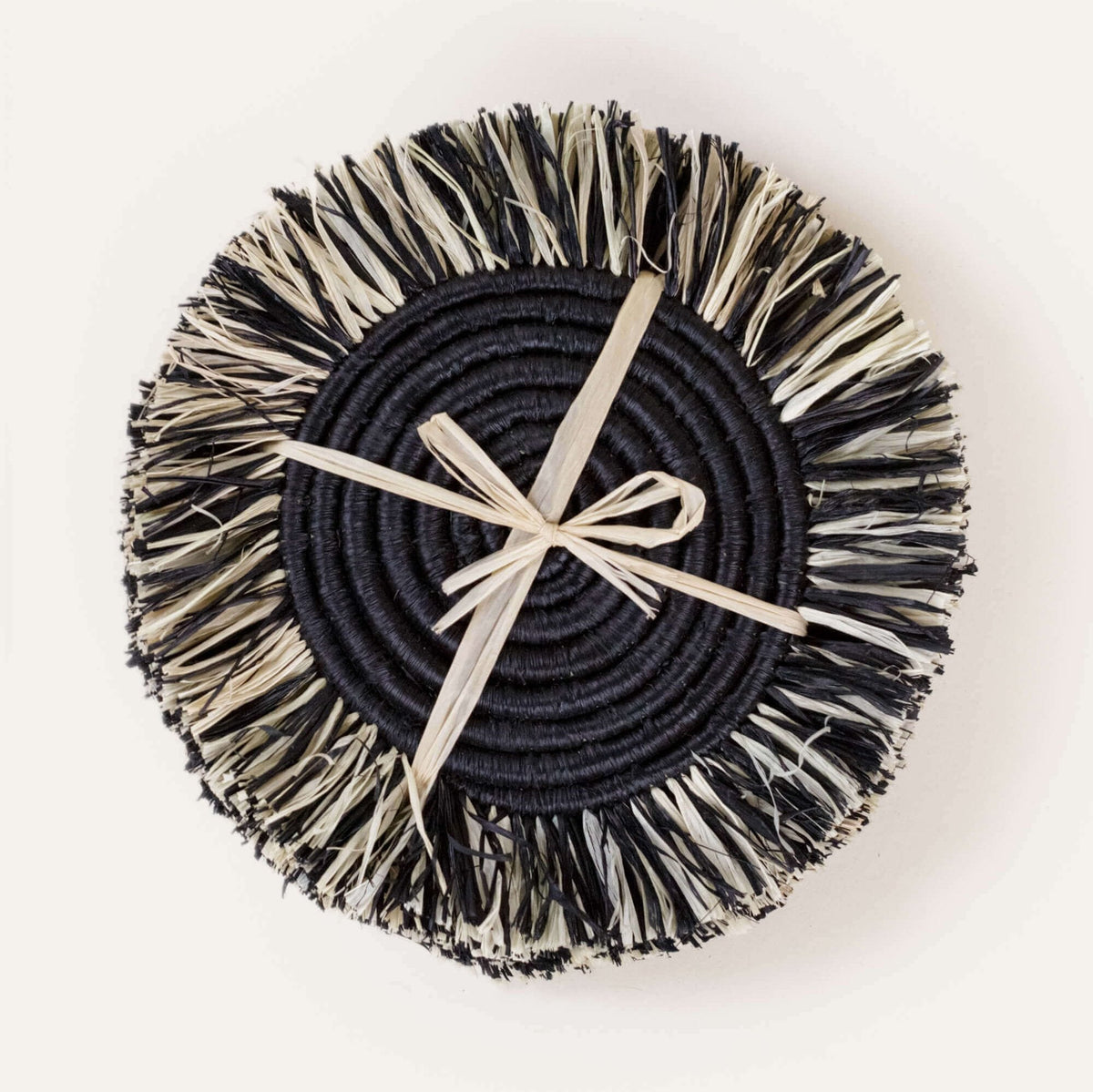 Raffia Fringe Coasters (Set of 4)
