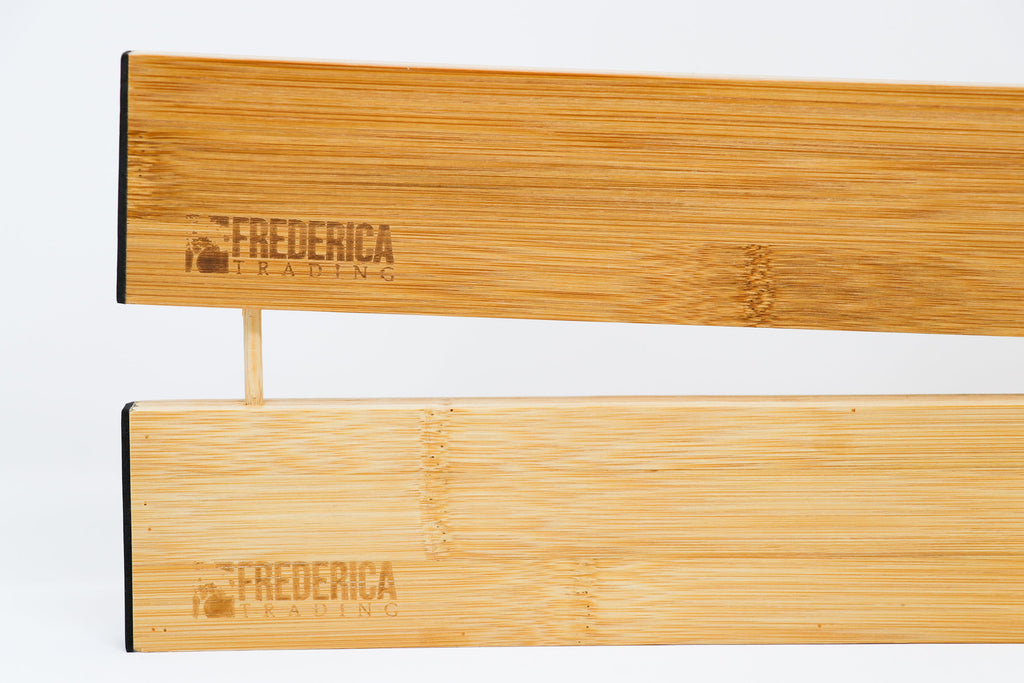 Bamboo Adjustable & Stackable Spring-Loaded Drawer Organizer