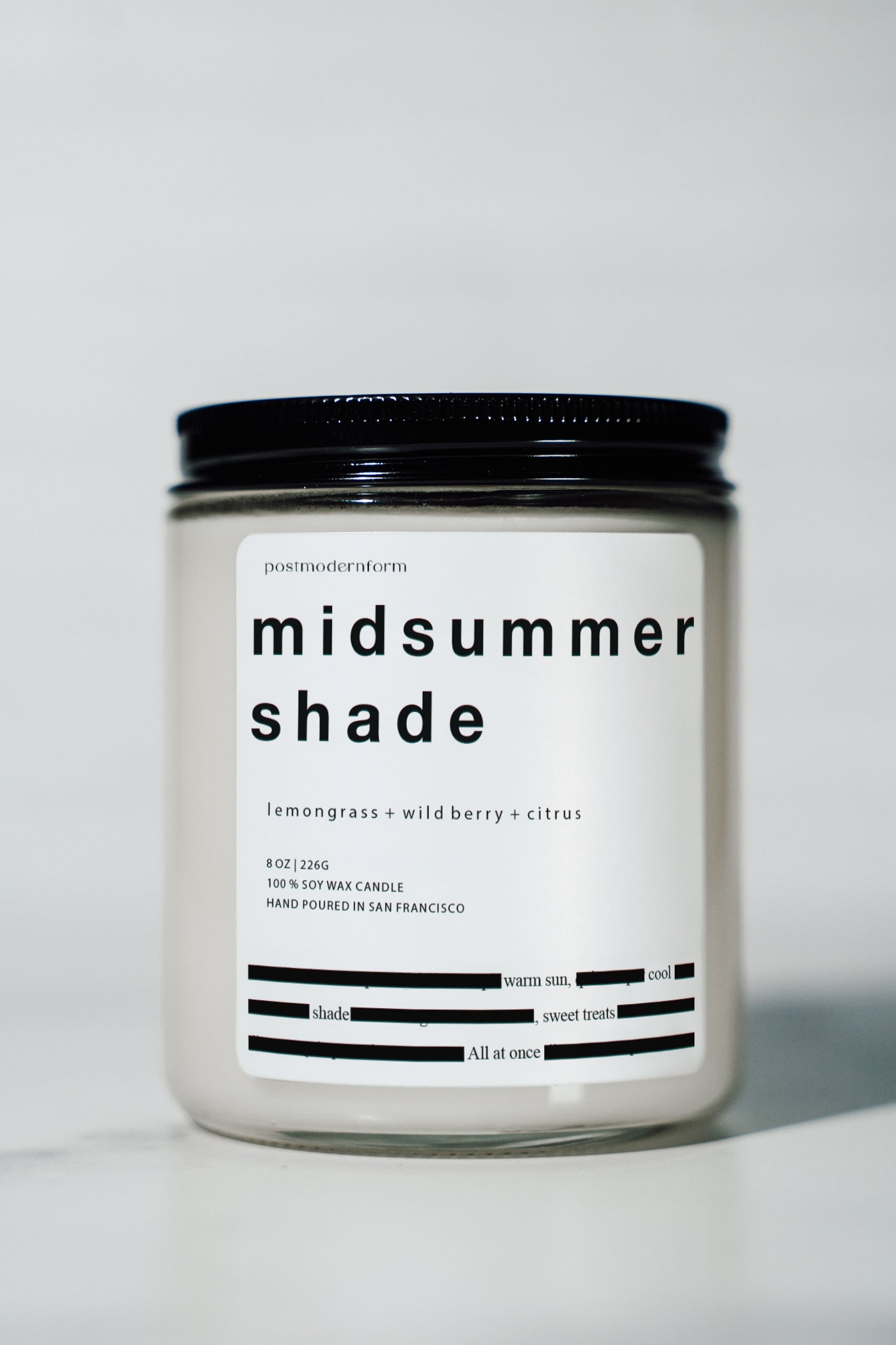 Midsummer Shade - Lemongrass, Wild Berry & Citrus Candle