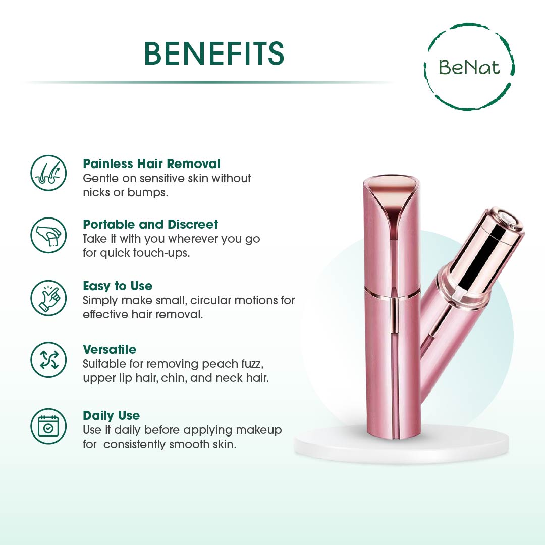 Rechargeable Facial & Eyebrow Hair Removers Set (2 Pack)