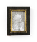 Andhera Black Picture Frame with Carved Horn & Brass Inlay (5x7)