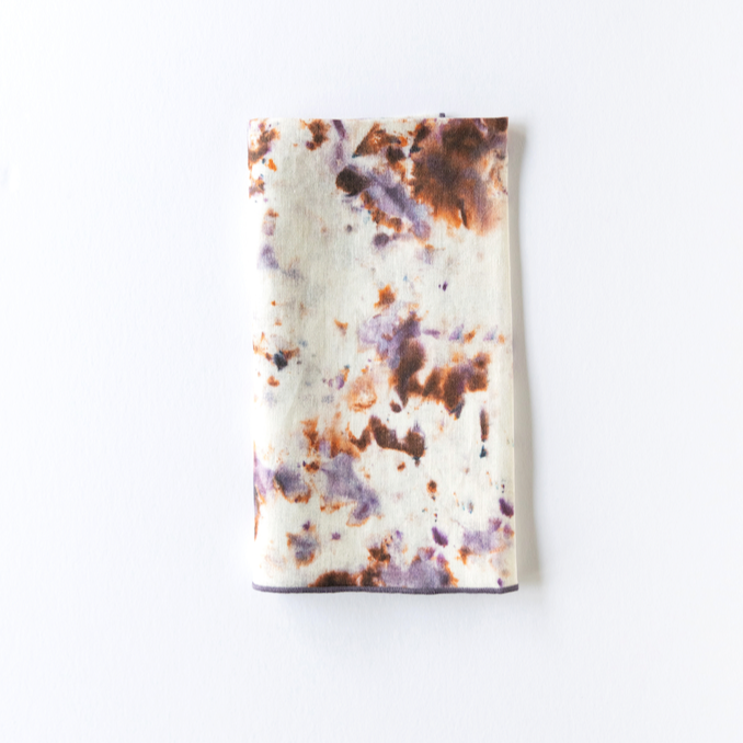 Rose Marble Napkin - Lavender Trim