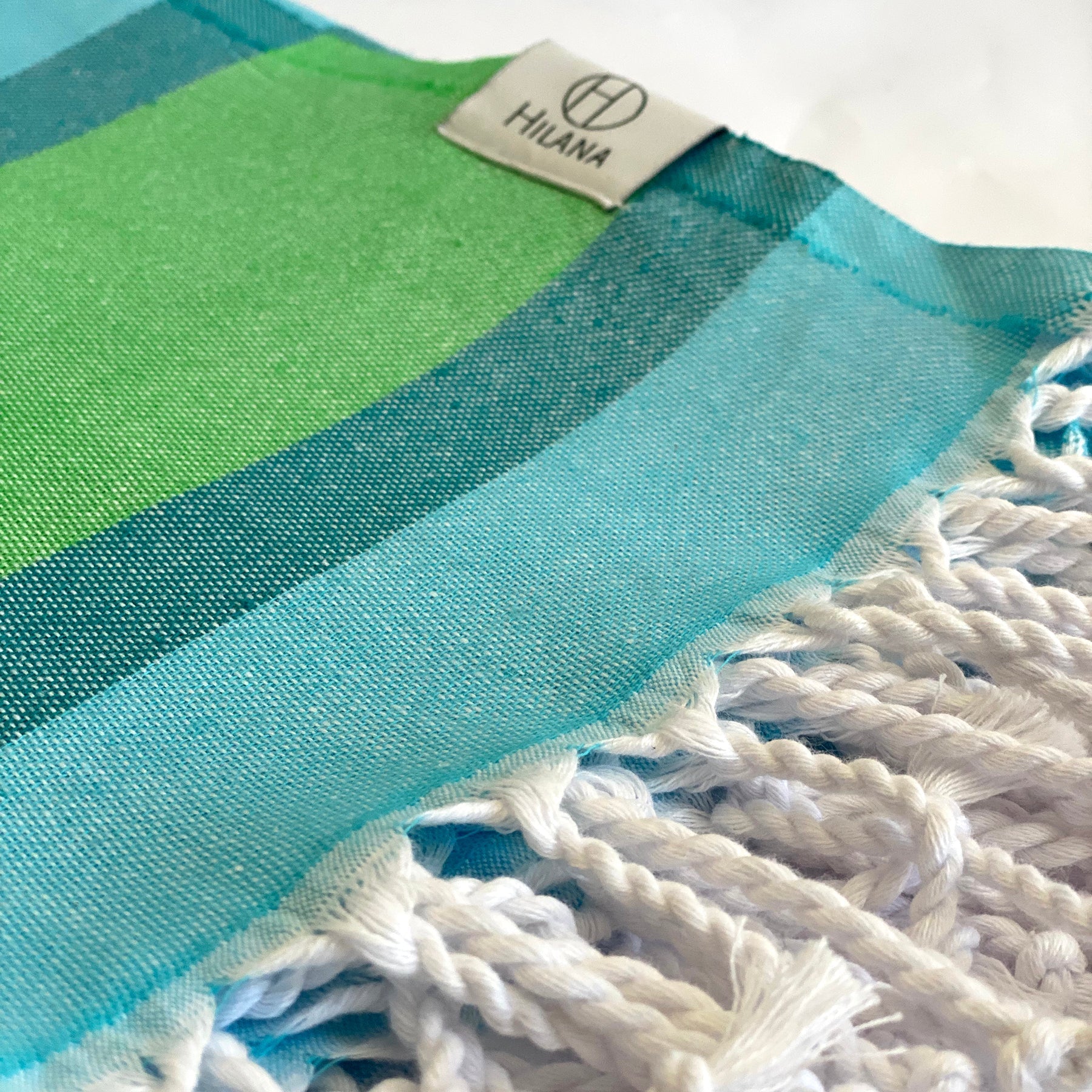 Samara Striped Sustainable Turkish Towel - Green