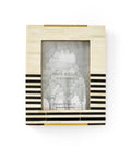 Mukhendu Stripe Black & White Bone Picture Frame (5x7)