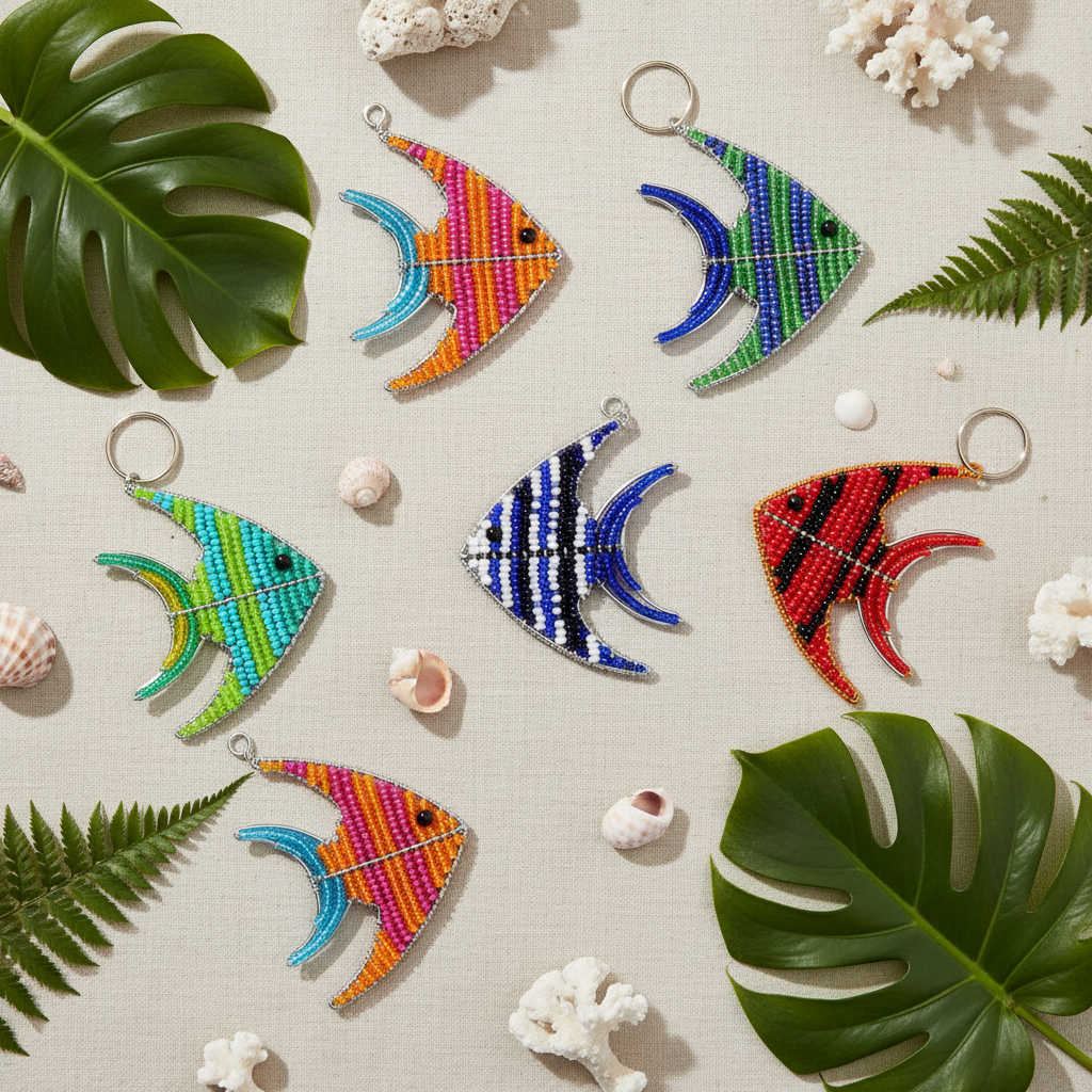 Angel Fish Keyring (Set of 6)