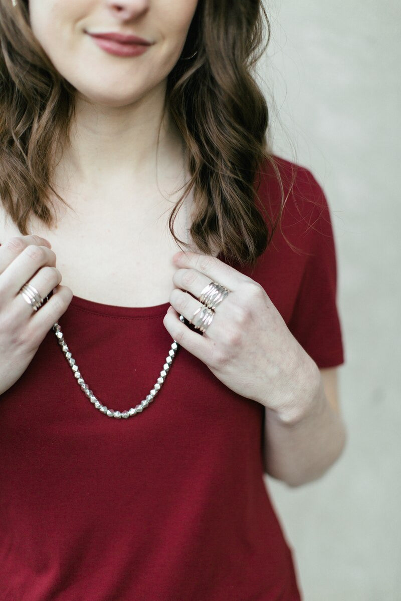 Sterling Stacking Rings - Waves