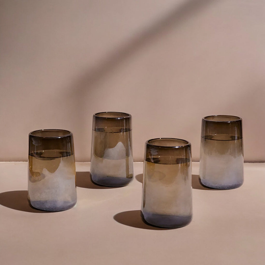 Mario Tall Smoke Luster Glass
