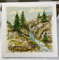 Painting on Raw Silk - A River Runs Through It