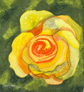 Hand-Dyed Silk Wall Hanging - Lindsay’s Yellow Rose