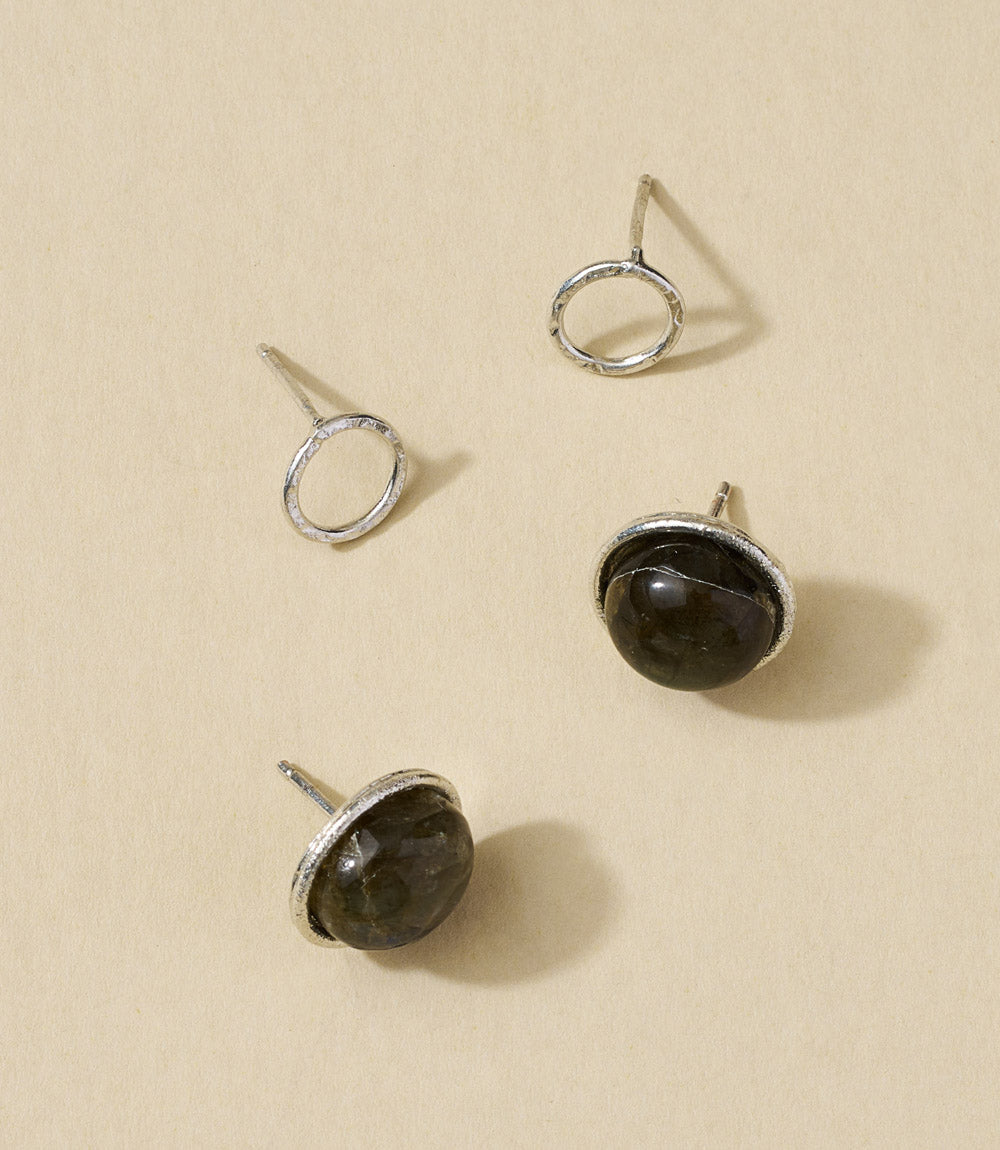 Indali Labradorite Semiprecious Stud Earrings