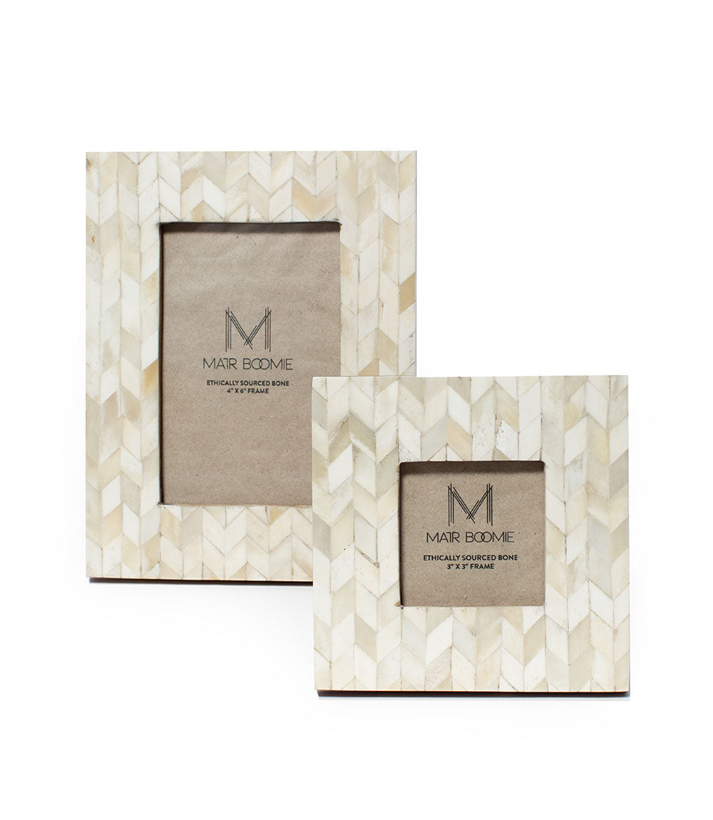 Artemis Handcrafted Bone Picture Frame (3x3)
