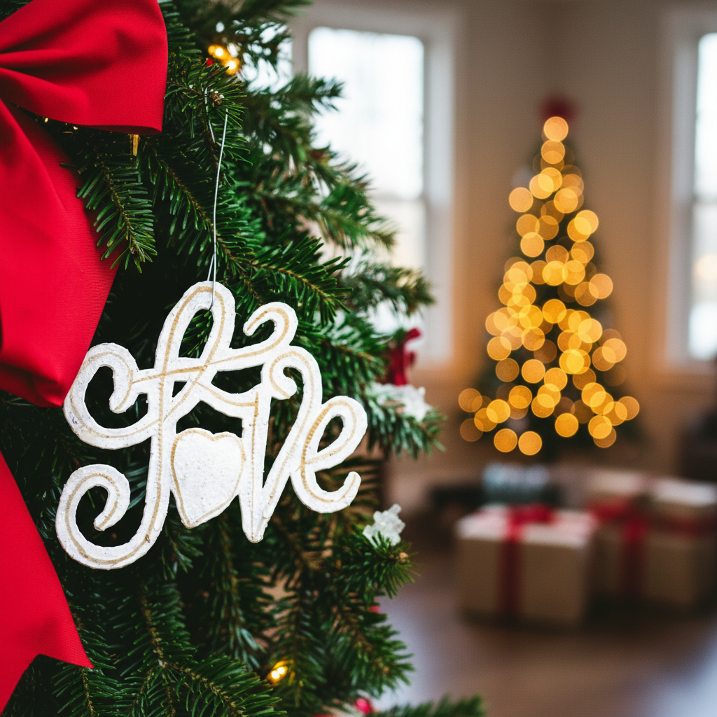 White Love Ornament