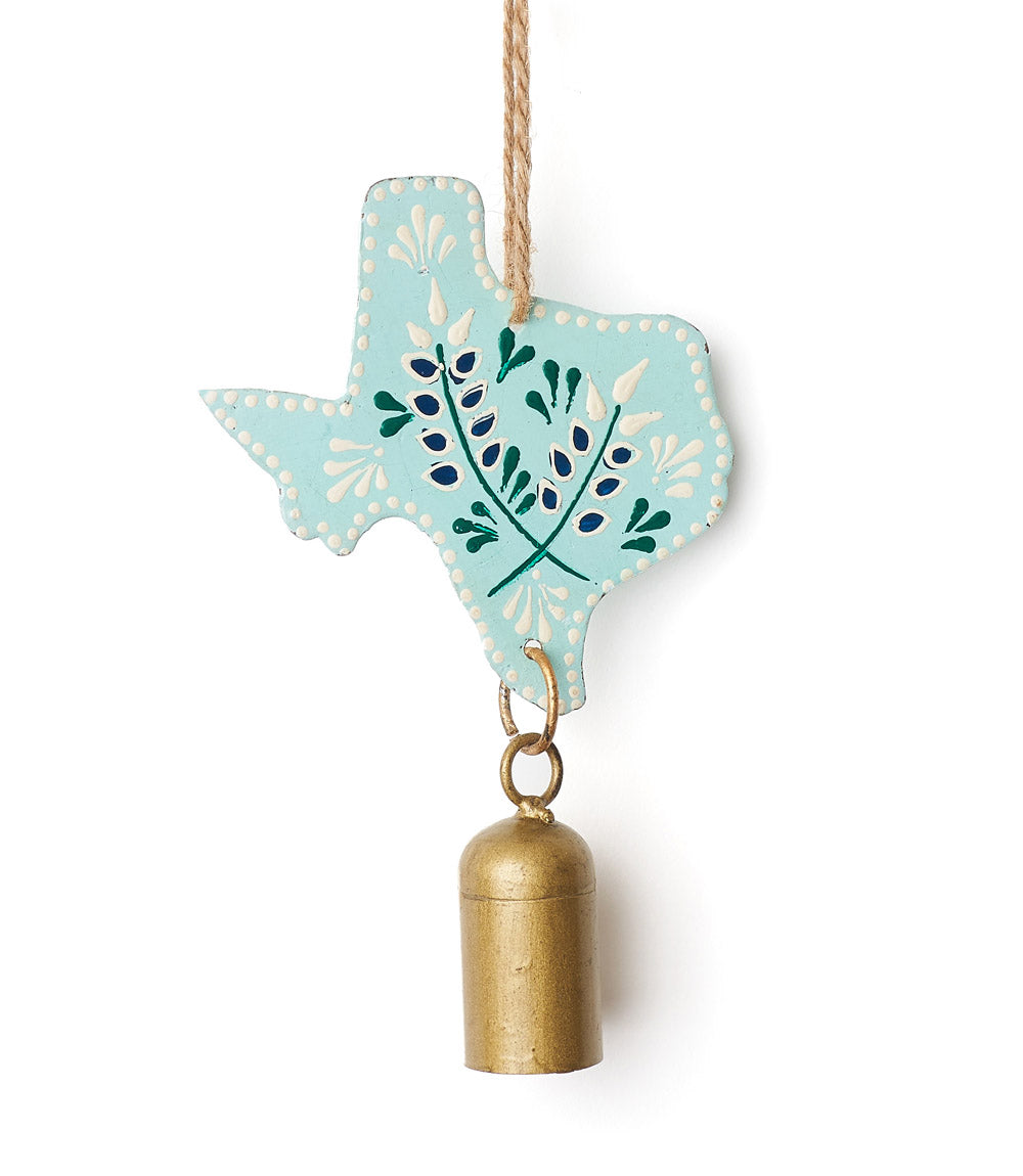 Hand-Painted Texas Bluebonnet Wind Chime