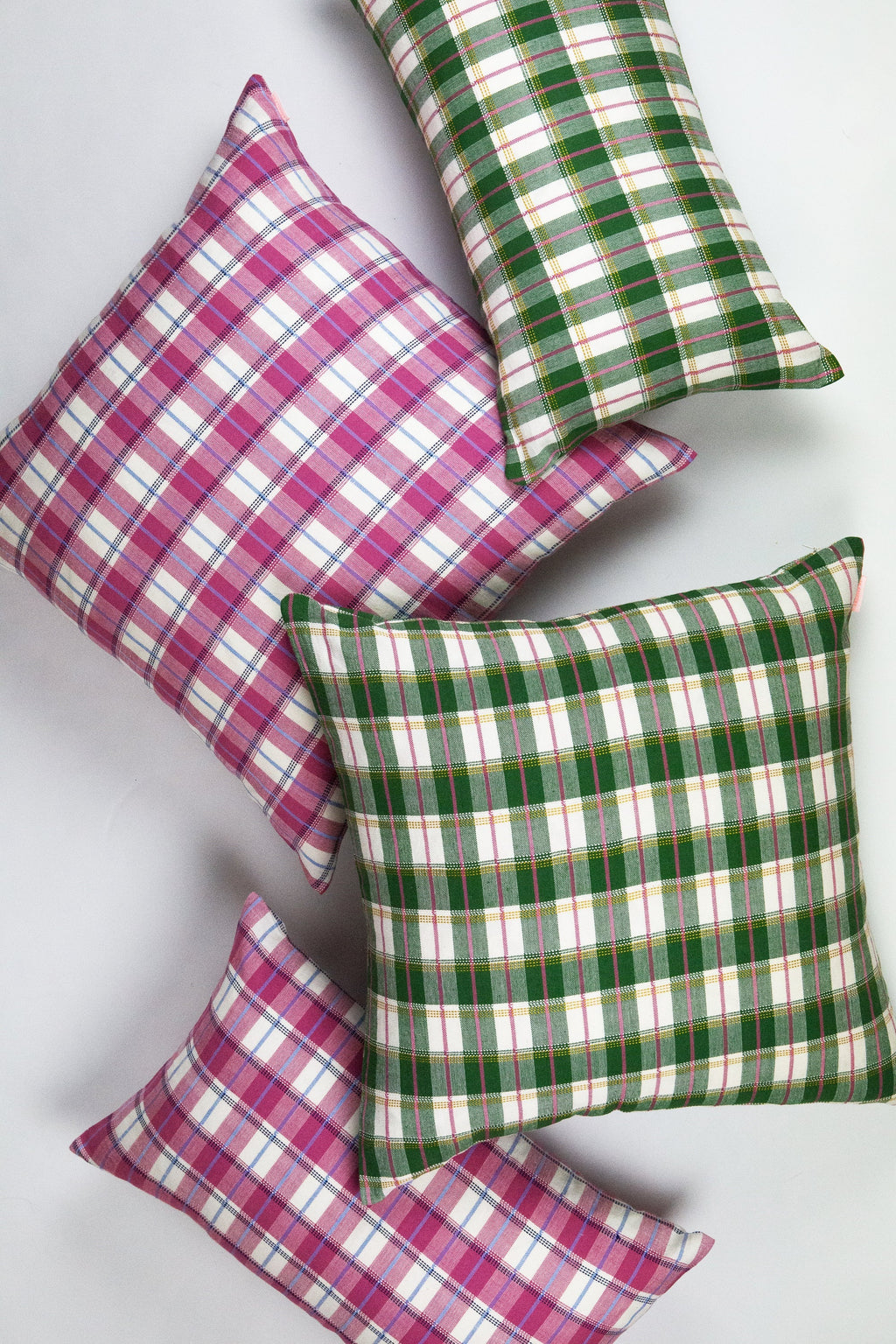 Archive NY San Andres Gingham Green Square Pillow