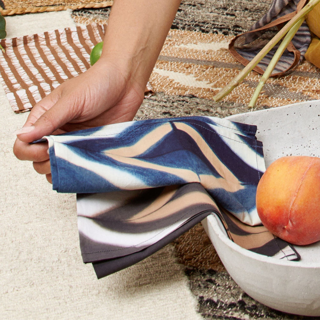 Tisa Handcrafted Shibori Print Cotton Table Napkin (Set of 4)