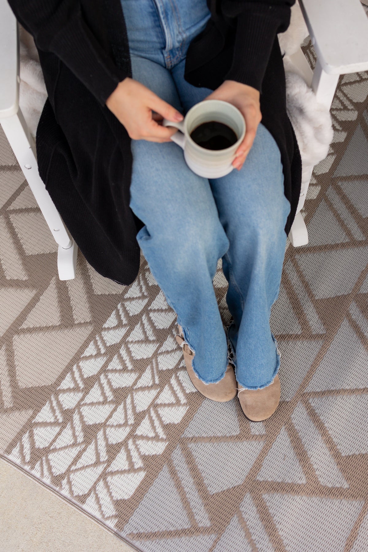 Zig Zag Grey Rug