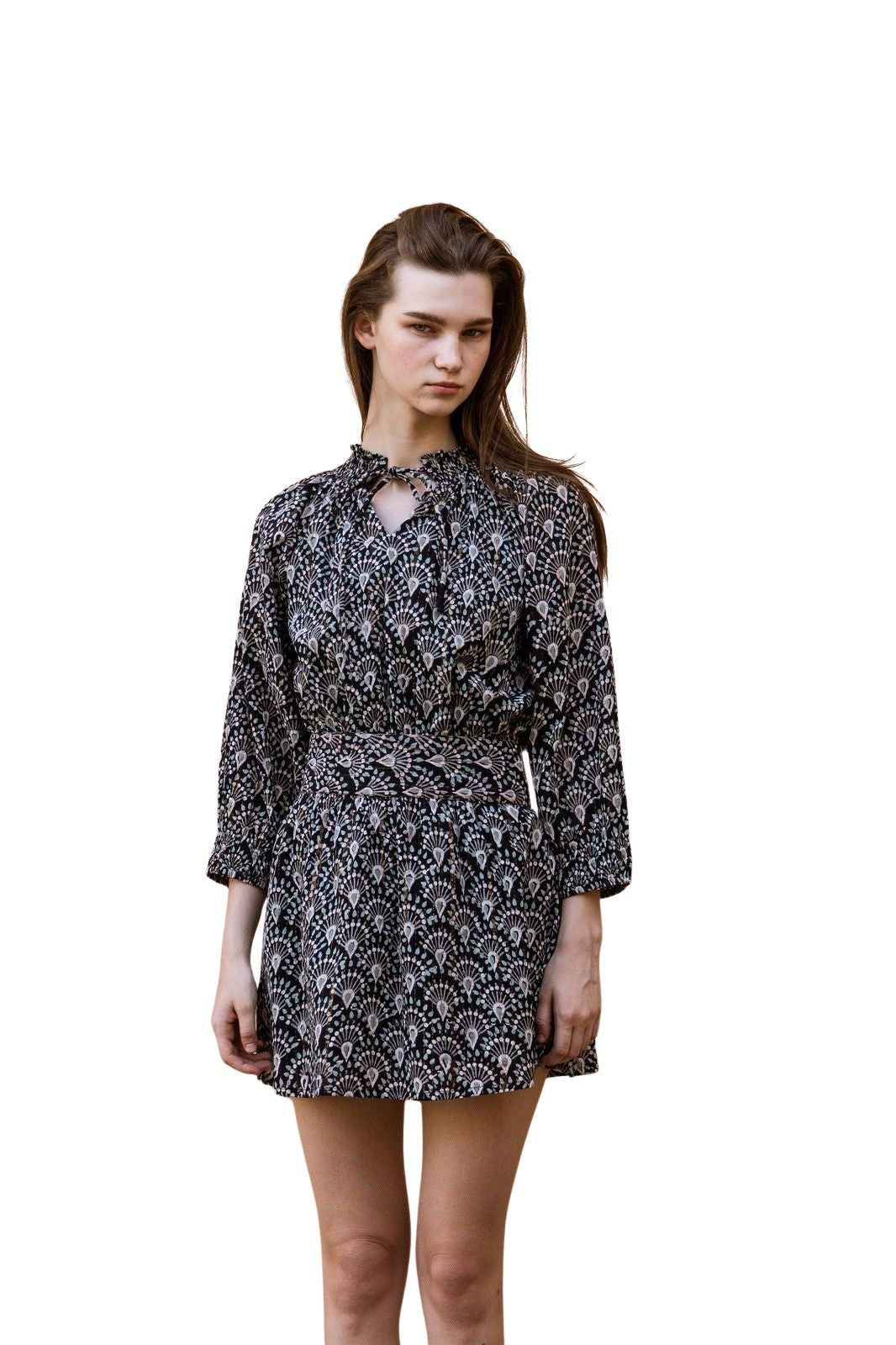 Hand-Printed Dree Mini Dress (Lurex)