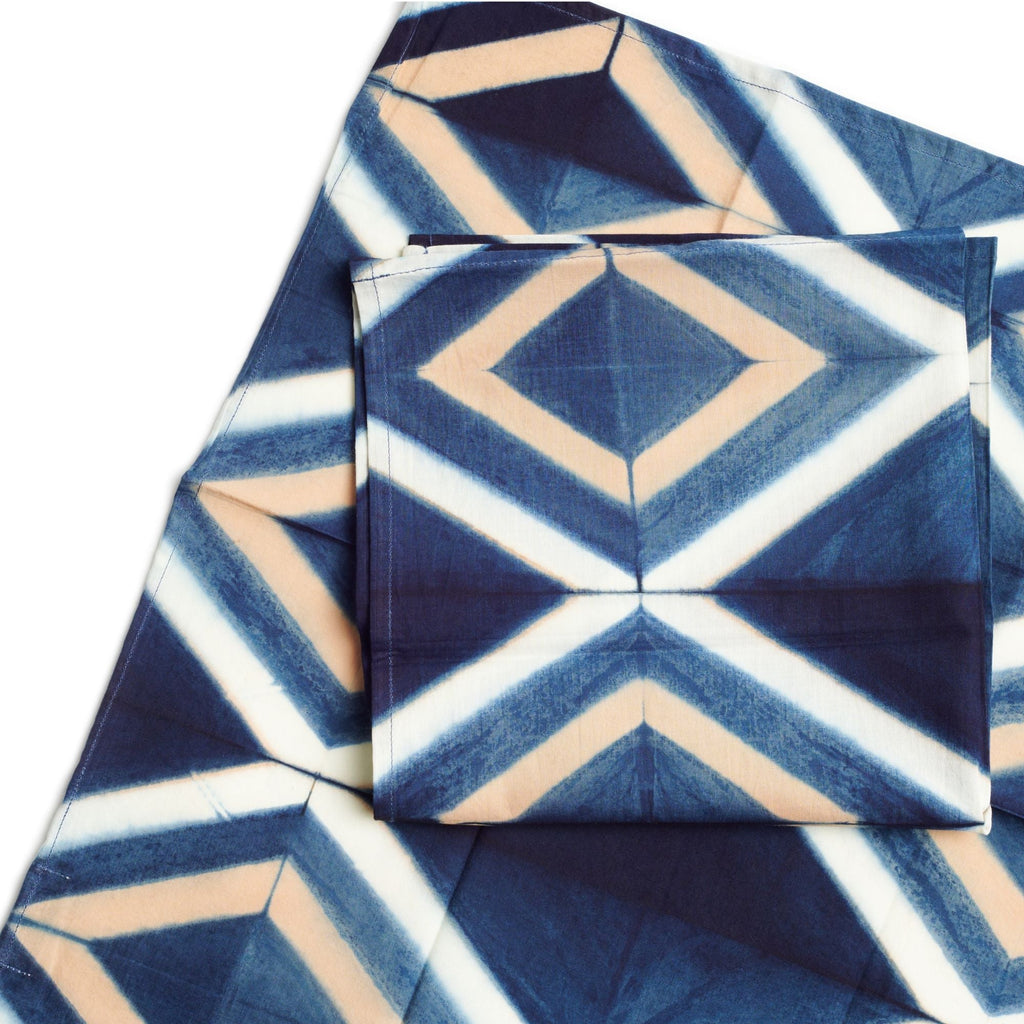 Tisa Handcrafted Shibori Print Cotton Table Napkin (Set of 4)