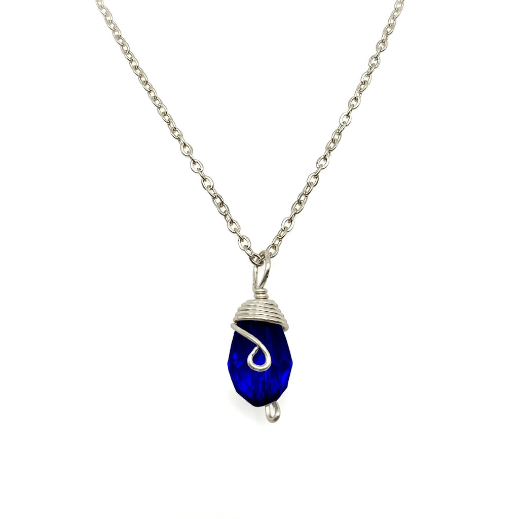 Silver Birthstone Necklace