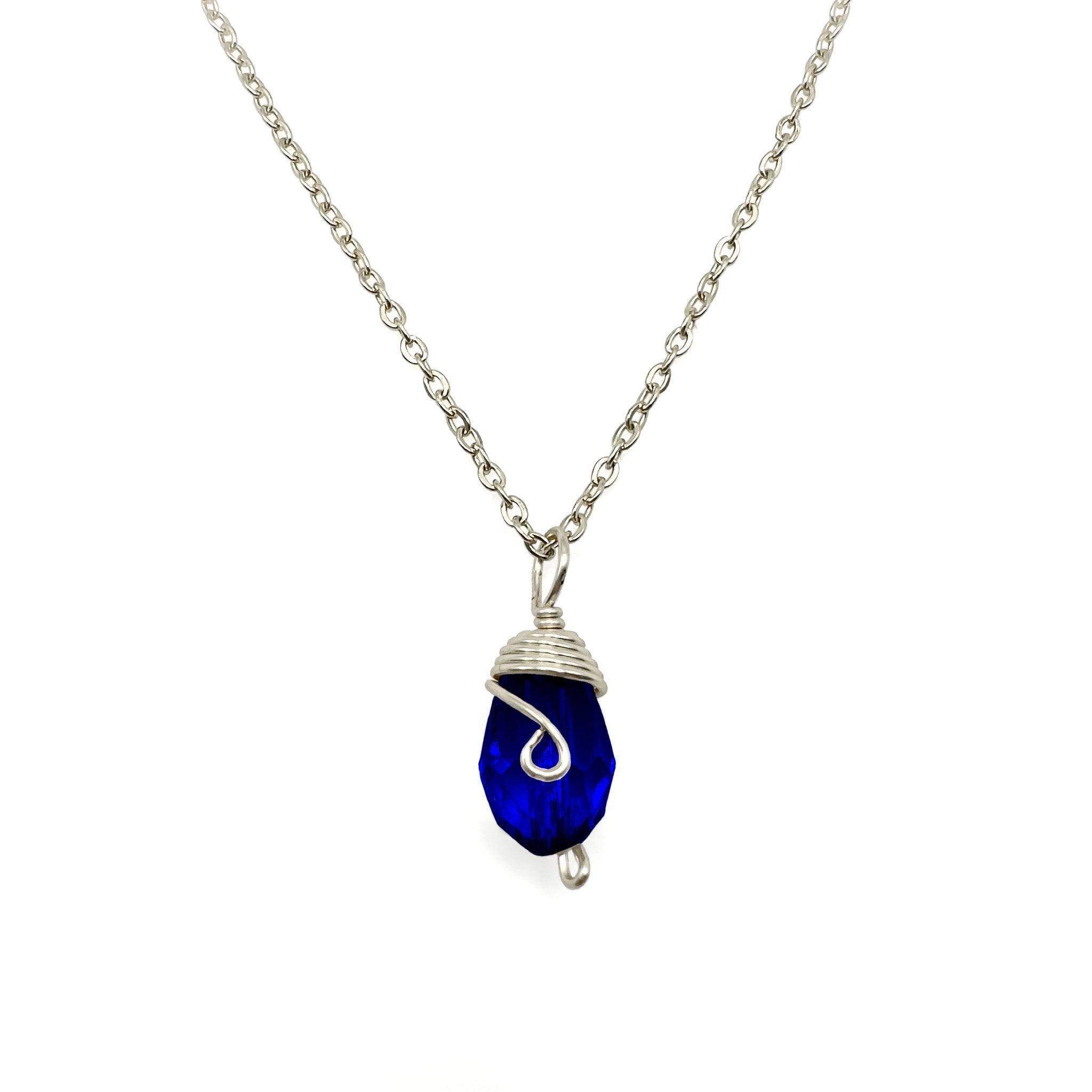 Silver Birthstone Necklace
