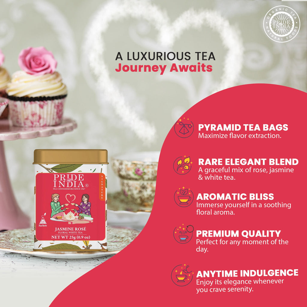Floral White Tea Bags - Jasmine Rose