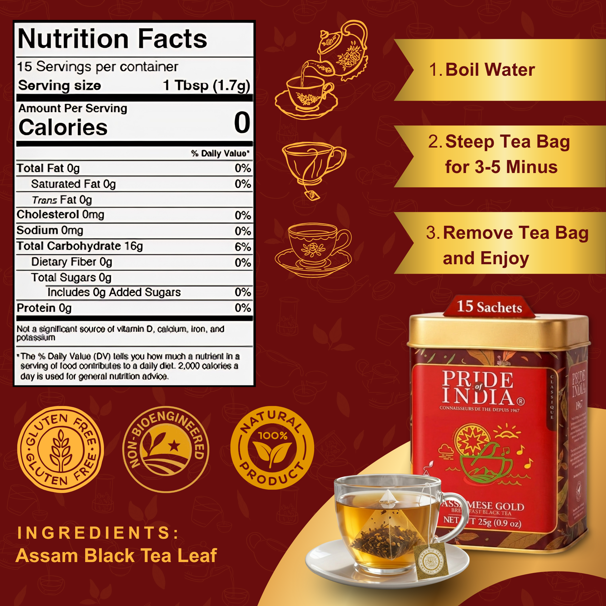 Black Tea Bags - Assamese Gold