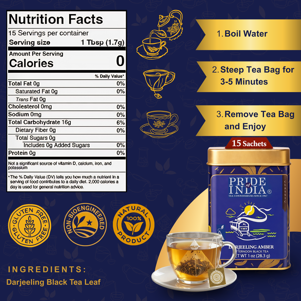 Darjeeling Amber Afternoon Black Tea Bags