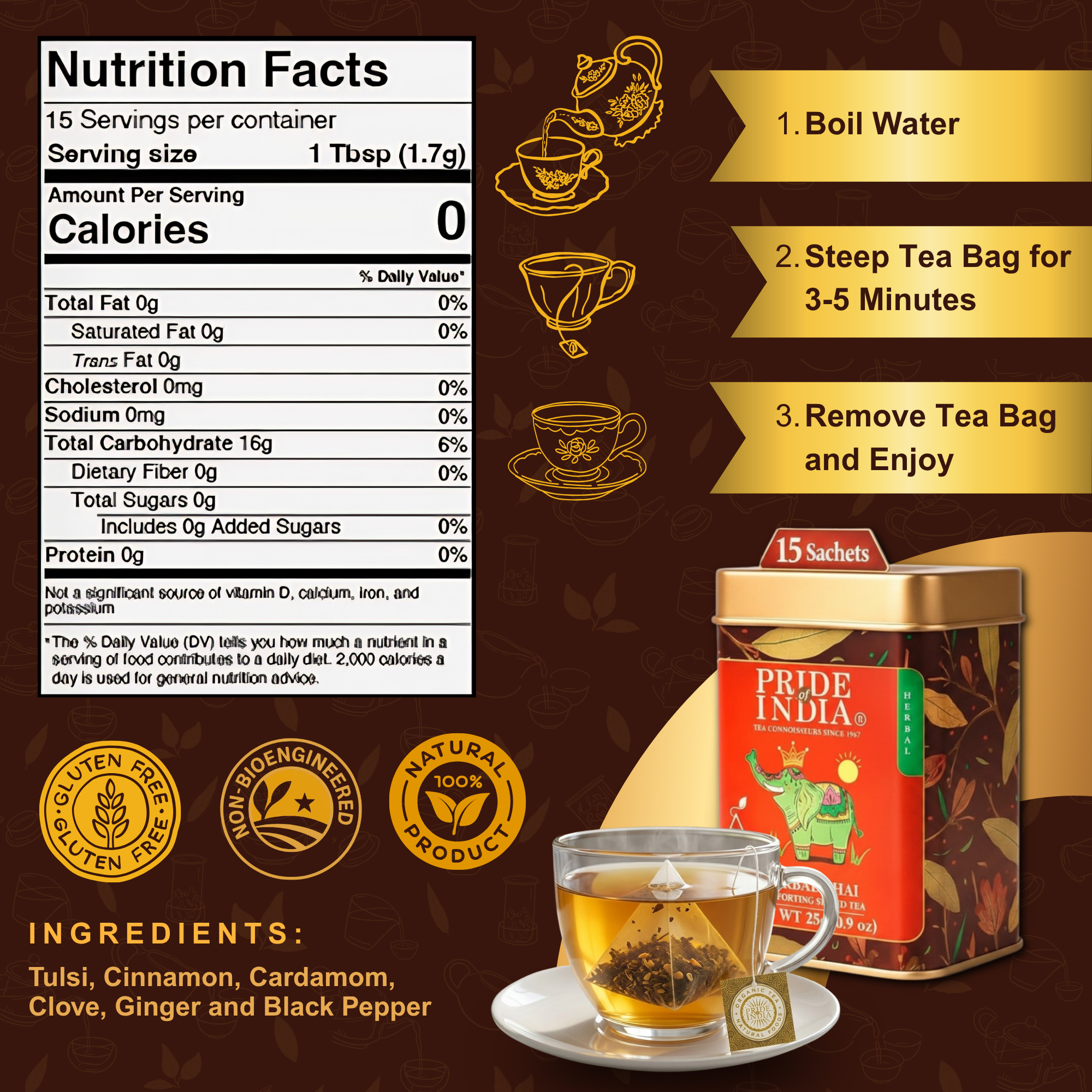 Herbal Spiced Chai/Tea Bags