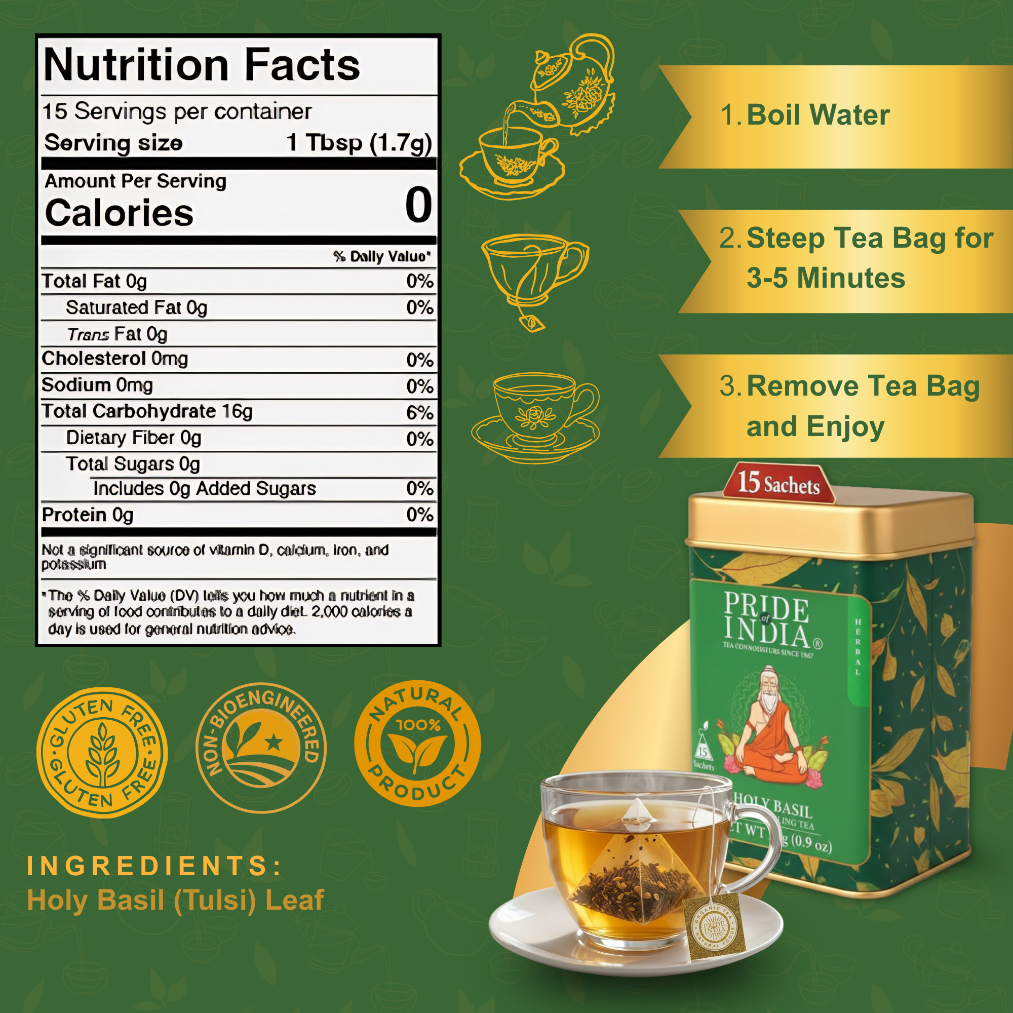 Holy Basil Divine Healing Tea Bags