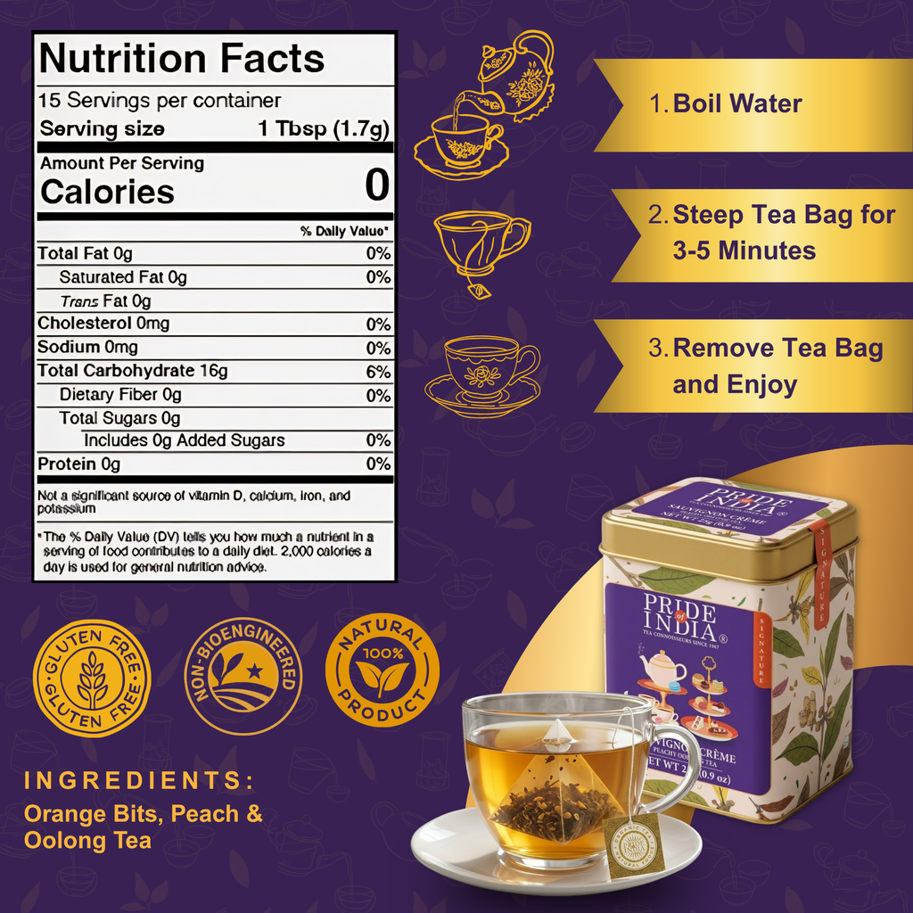 Sauvignon Crème Peachy Oolong Tea Bags