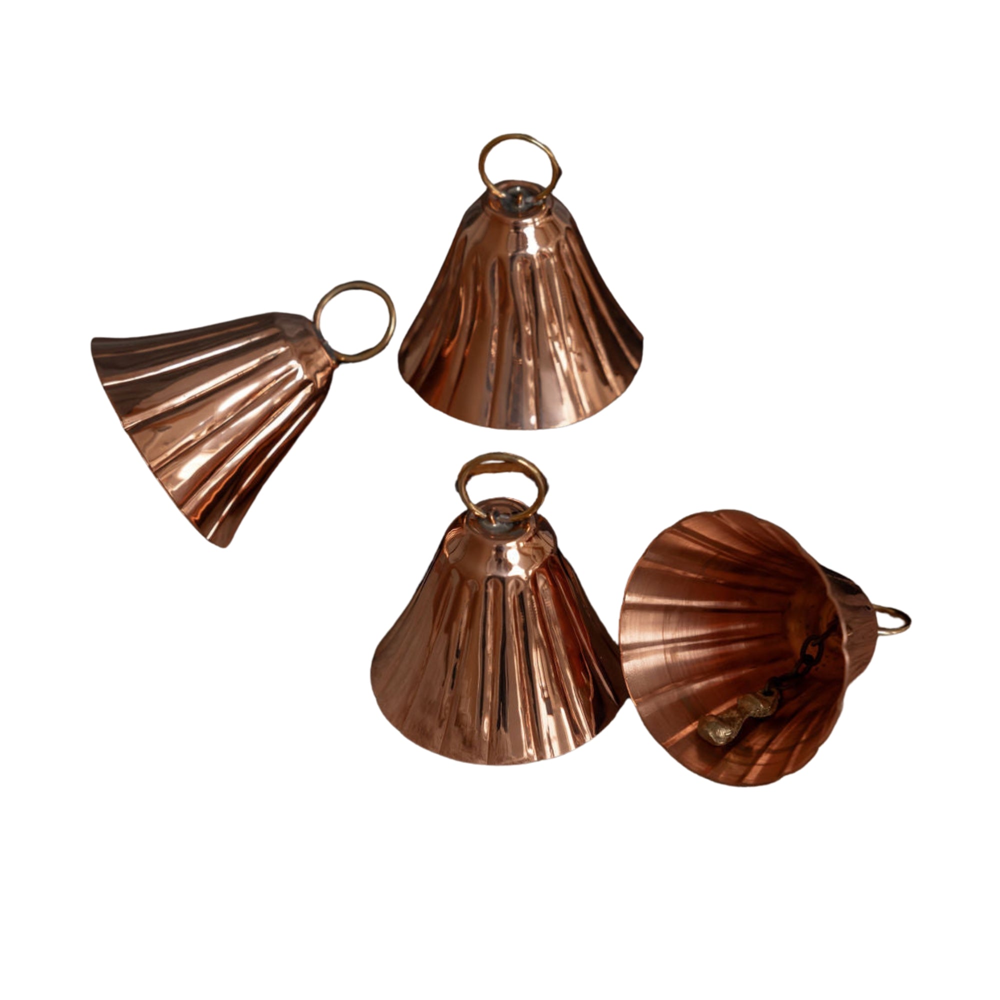 Copper Bell Ornaments (Set of 2 or 4)