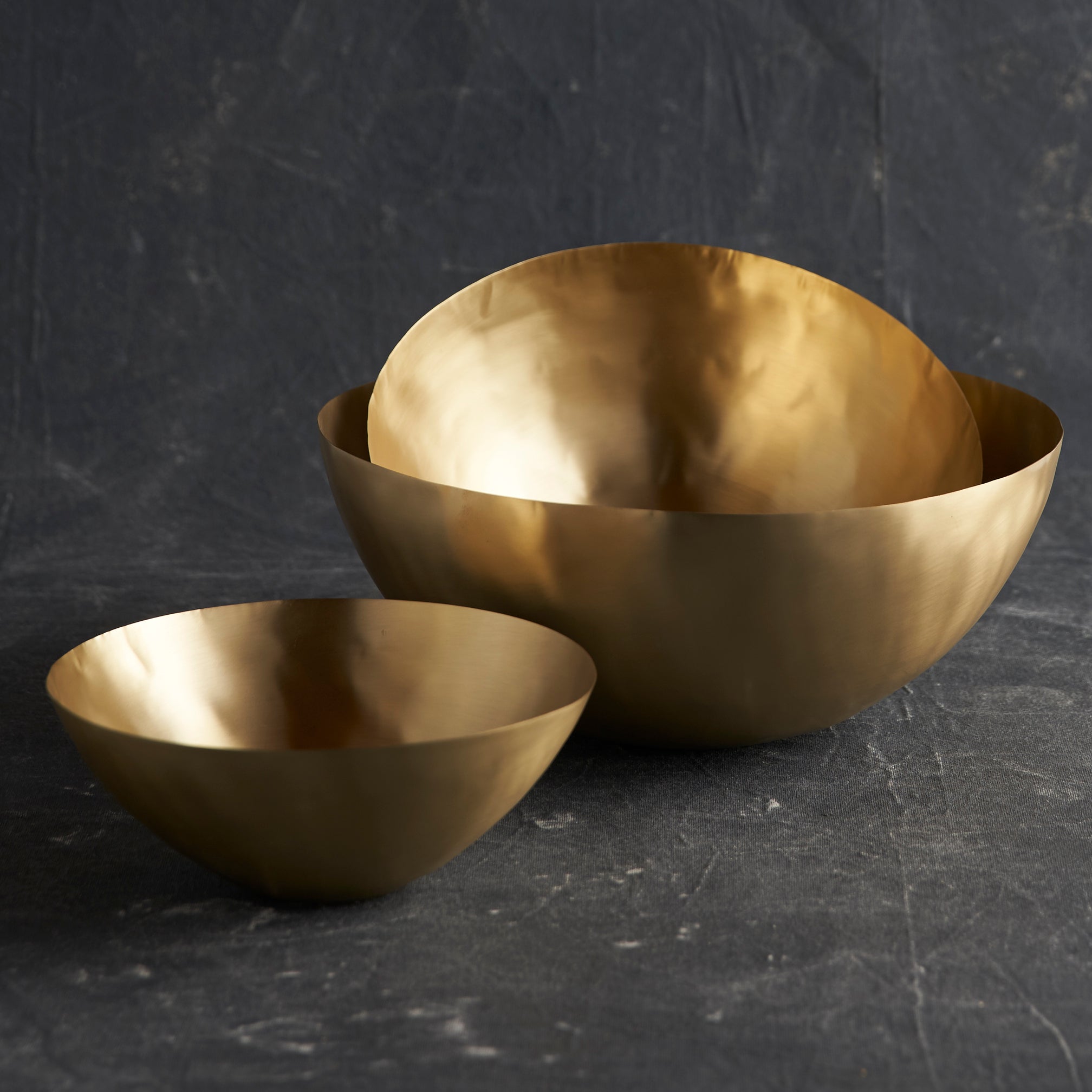 Artisan Brass Bowls Assorted (Set of 3)