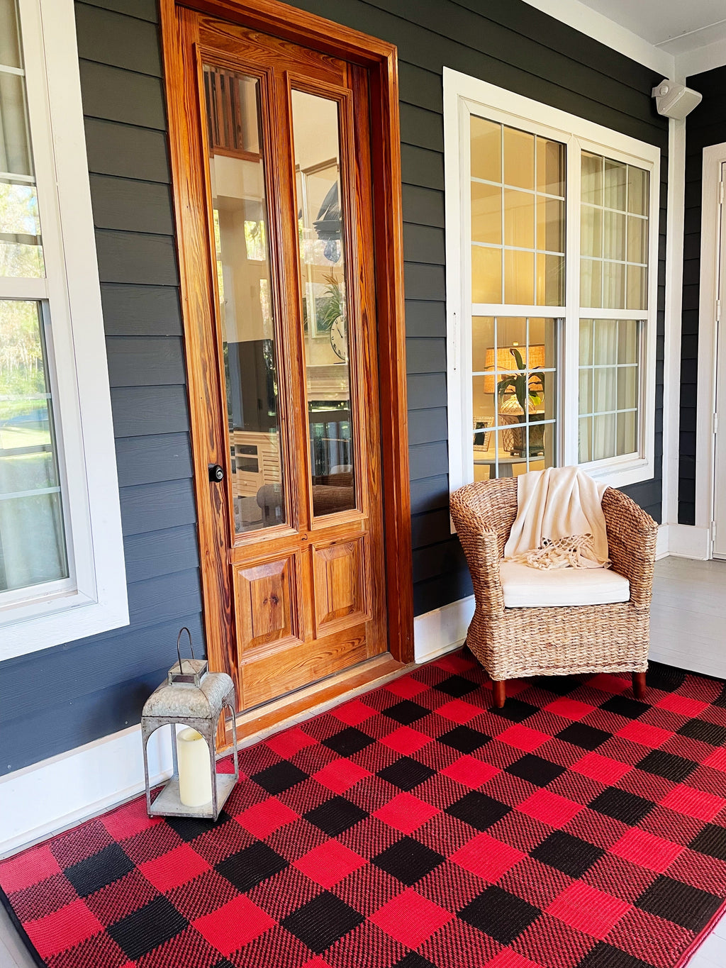 Buffalo Plaid Red & Black Rug