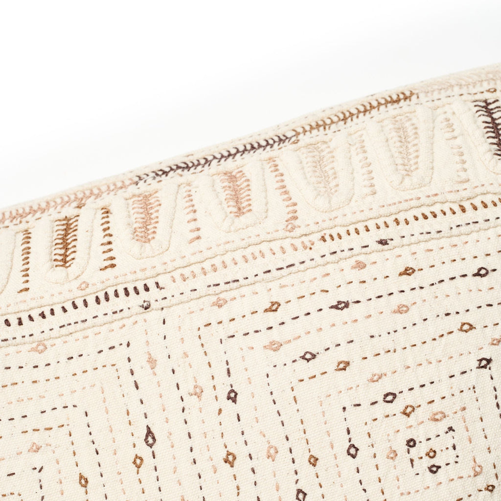 Maze Handwoven Hand Embroidered Organic Cotton Pillow