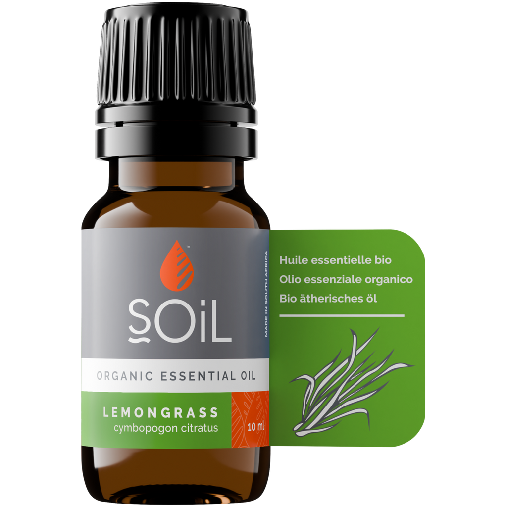 Organic Lemongrass Essential Oil (Cymbopogon Citratus) 10ml