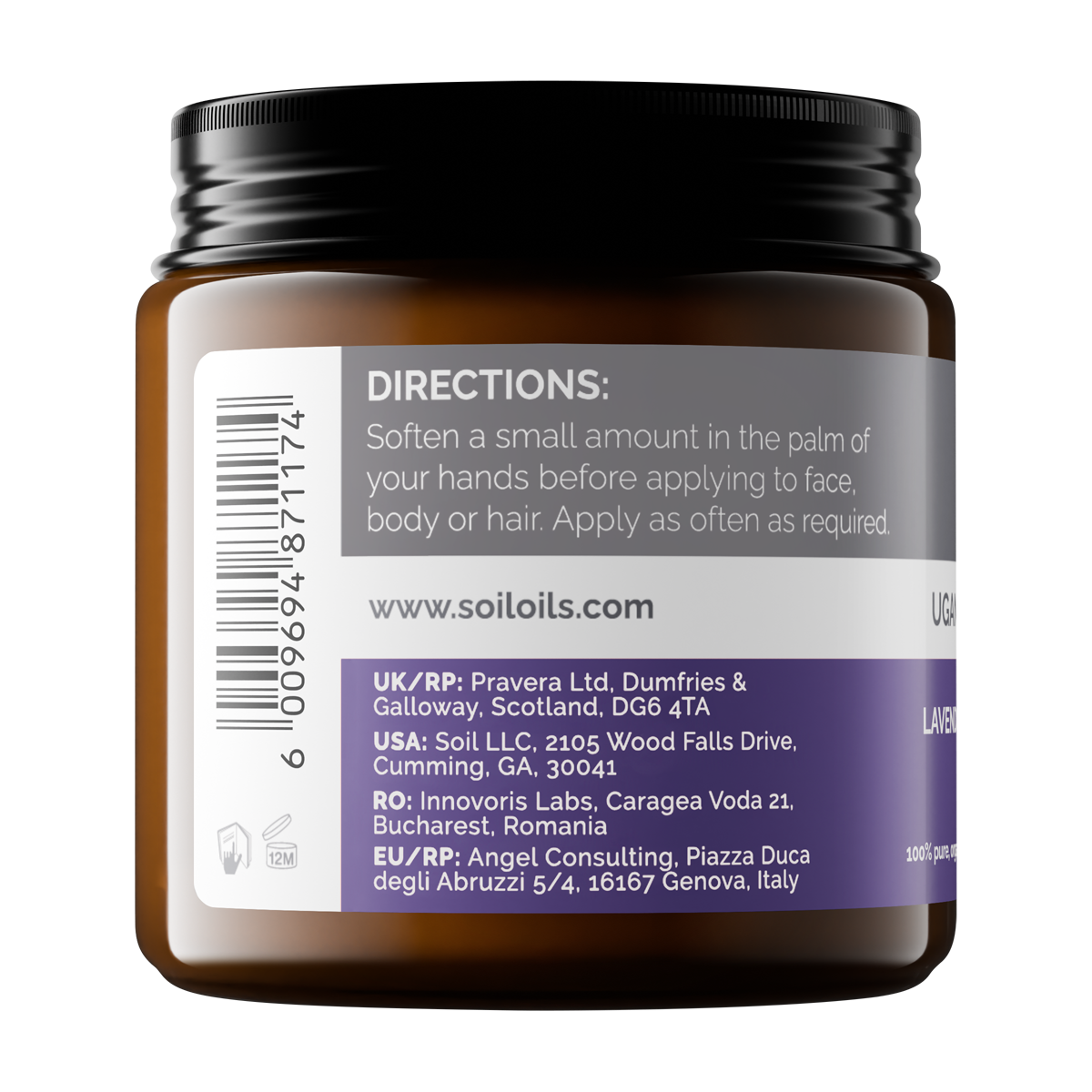 Organic Shea Butter - Lavender Scented (100ml)