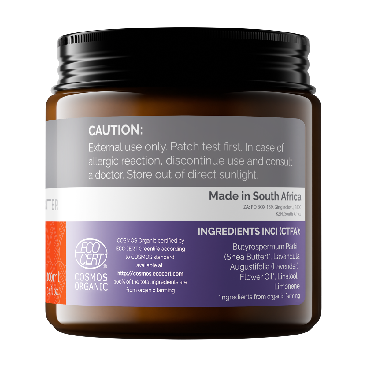 Organic Shea Butter - Lavender Scented (100ml)