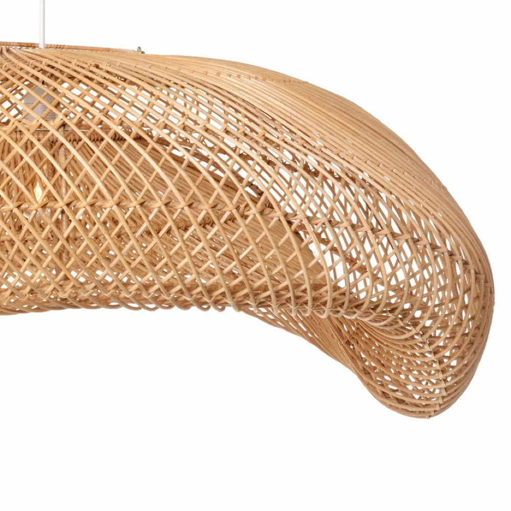 Rattan Arch Wavy Pendant Light (X-Large)