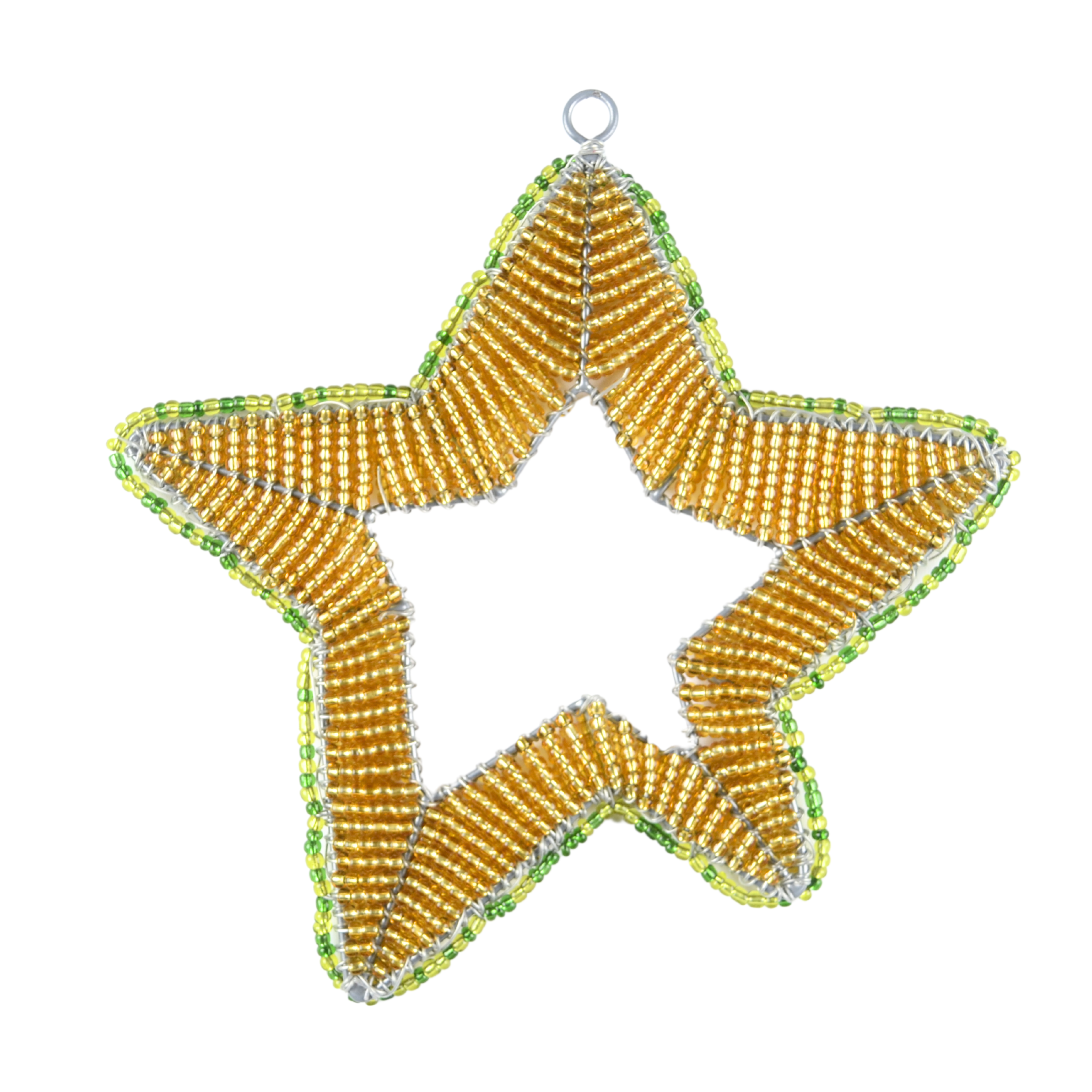 Assorted Handmade Beaded Star Ornament (Set of 3)