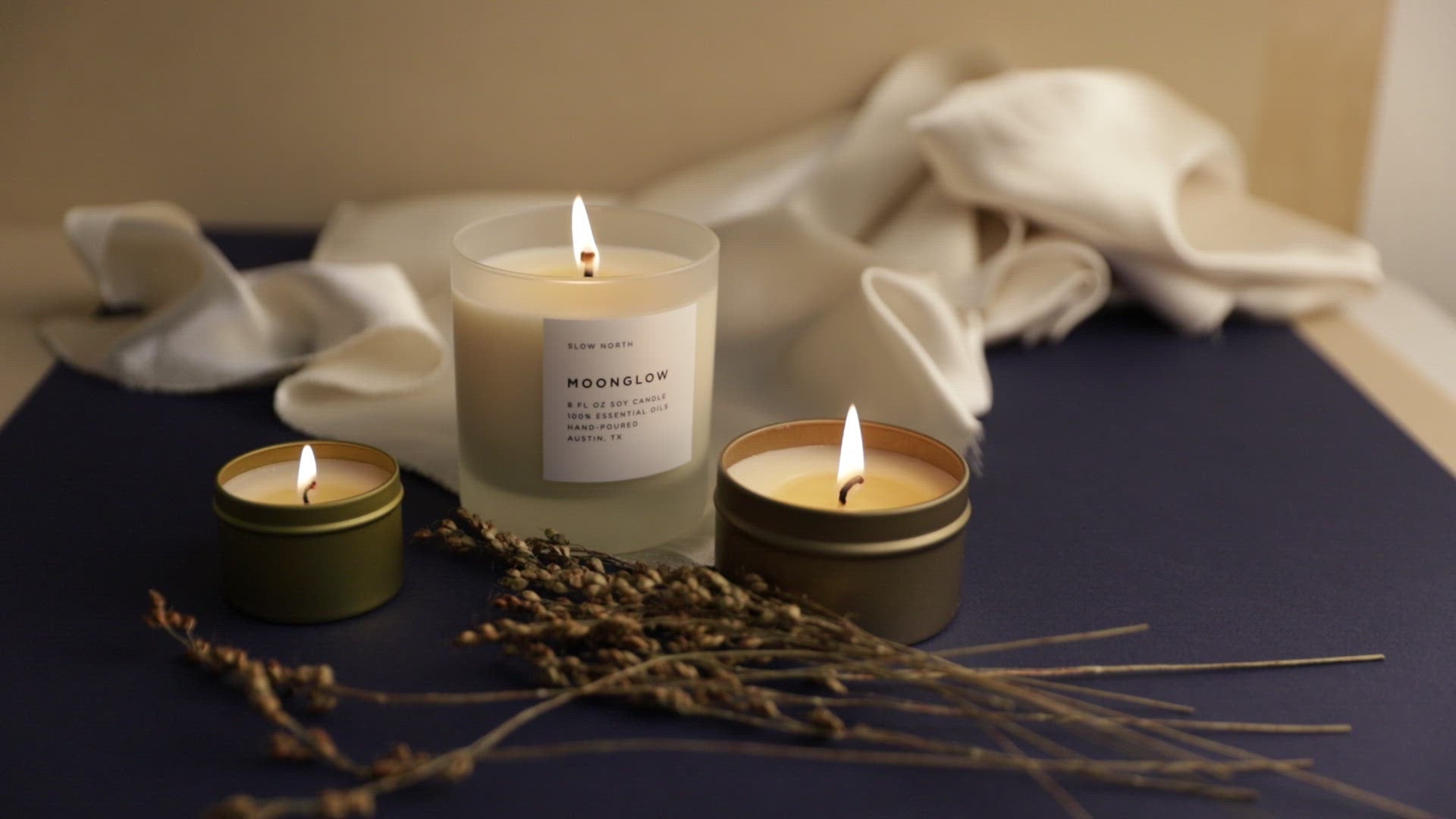 Moonglow Soy Wax Candle - Patchouli, Cinnamon & Black Pepper