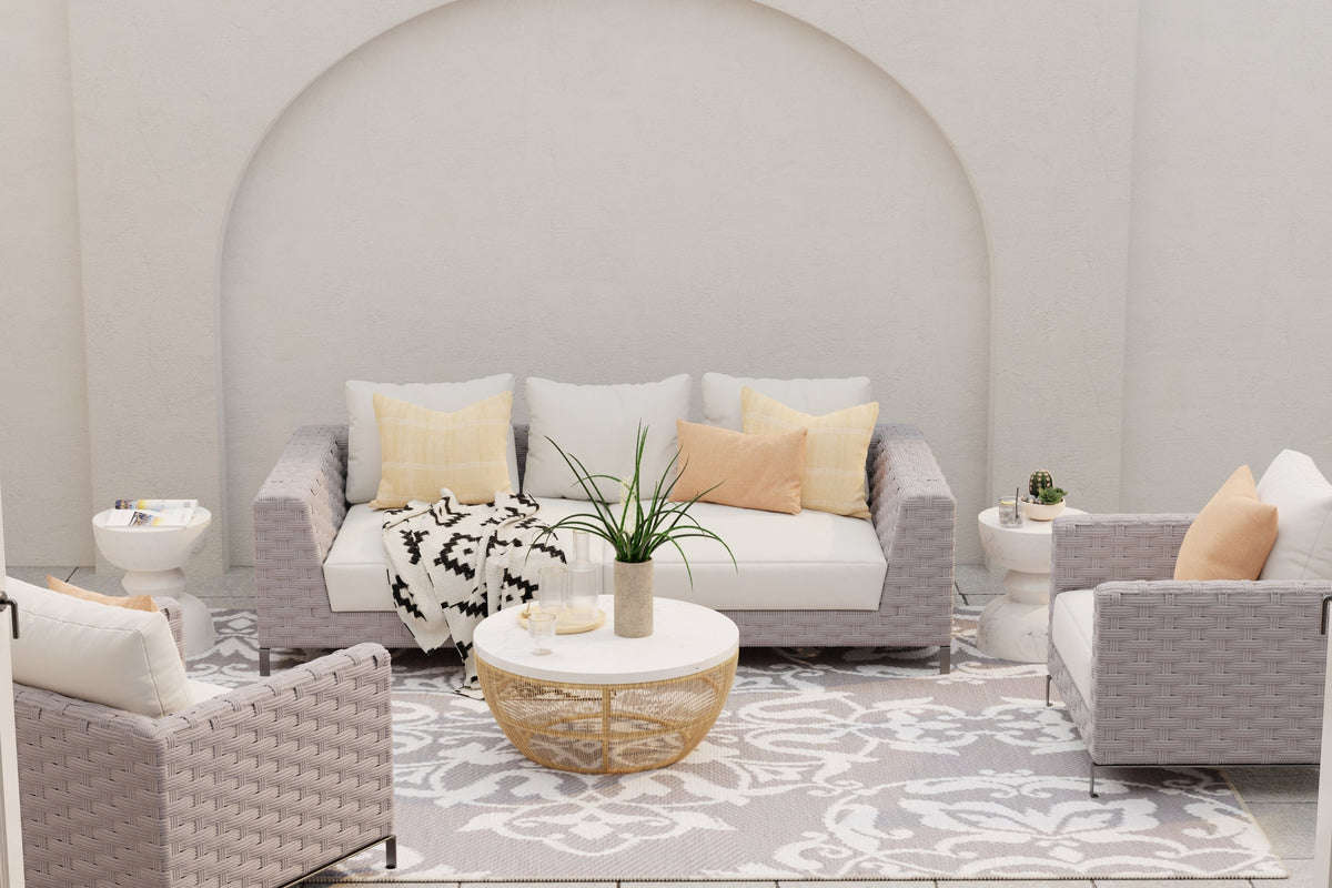 New Wrought Iron Cool Silver Rug