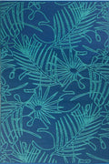 Palm Leaf Deep Turquoise Rug