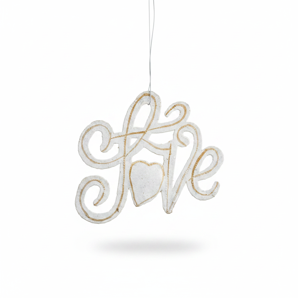 White Love Ornament