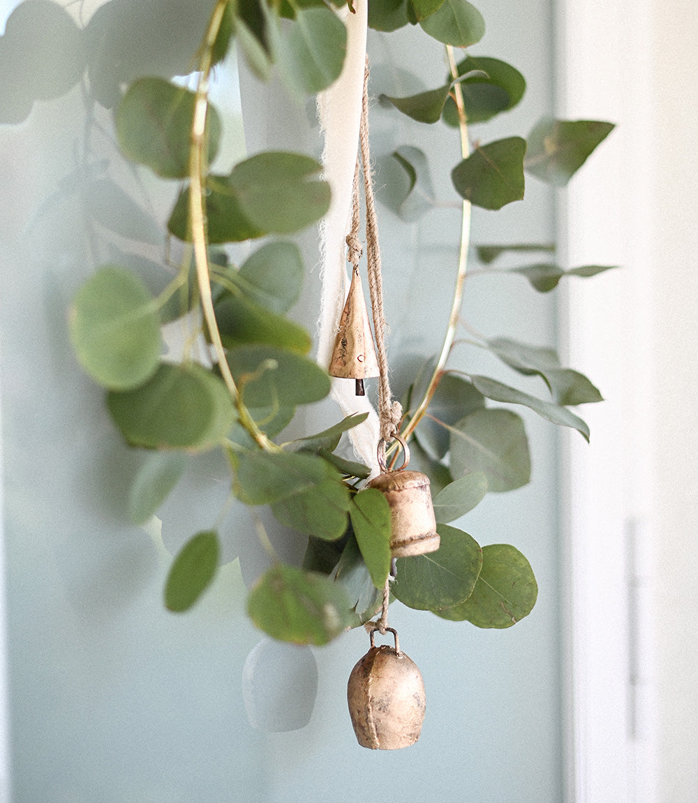 Trio Rustic Bells Cascade Hanging Wind Chime (Hand Tuned)