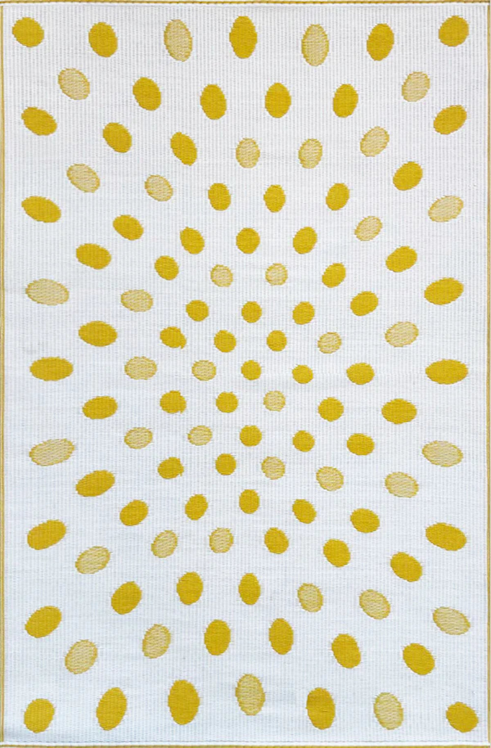 Crazy Dots Yellow & White Rug