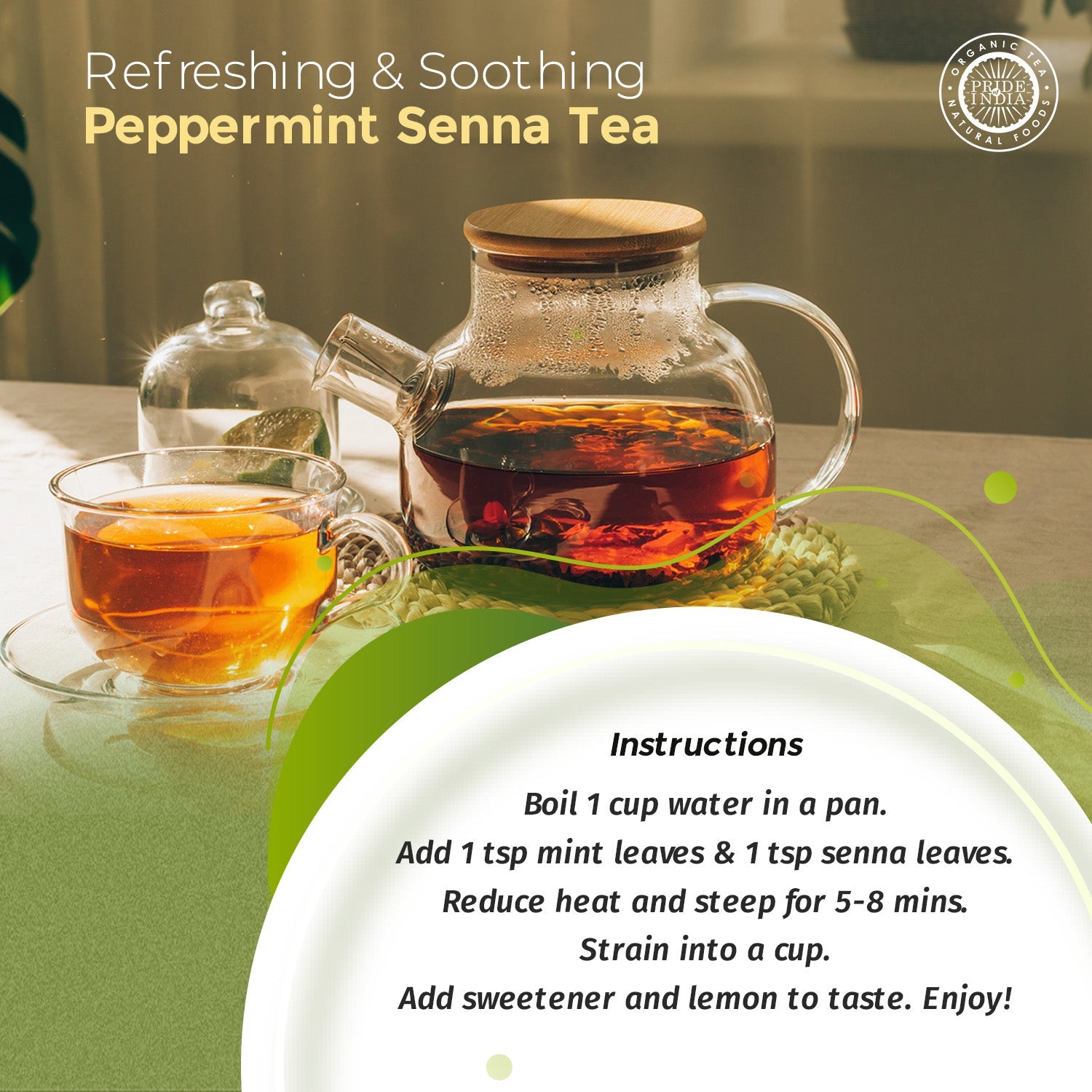 Digestive Health Trio - Whole Mint Leaf, Fine Cut Lemongrass & Whole Senna Herbal Tea Leaf (3-Pack)