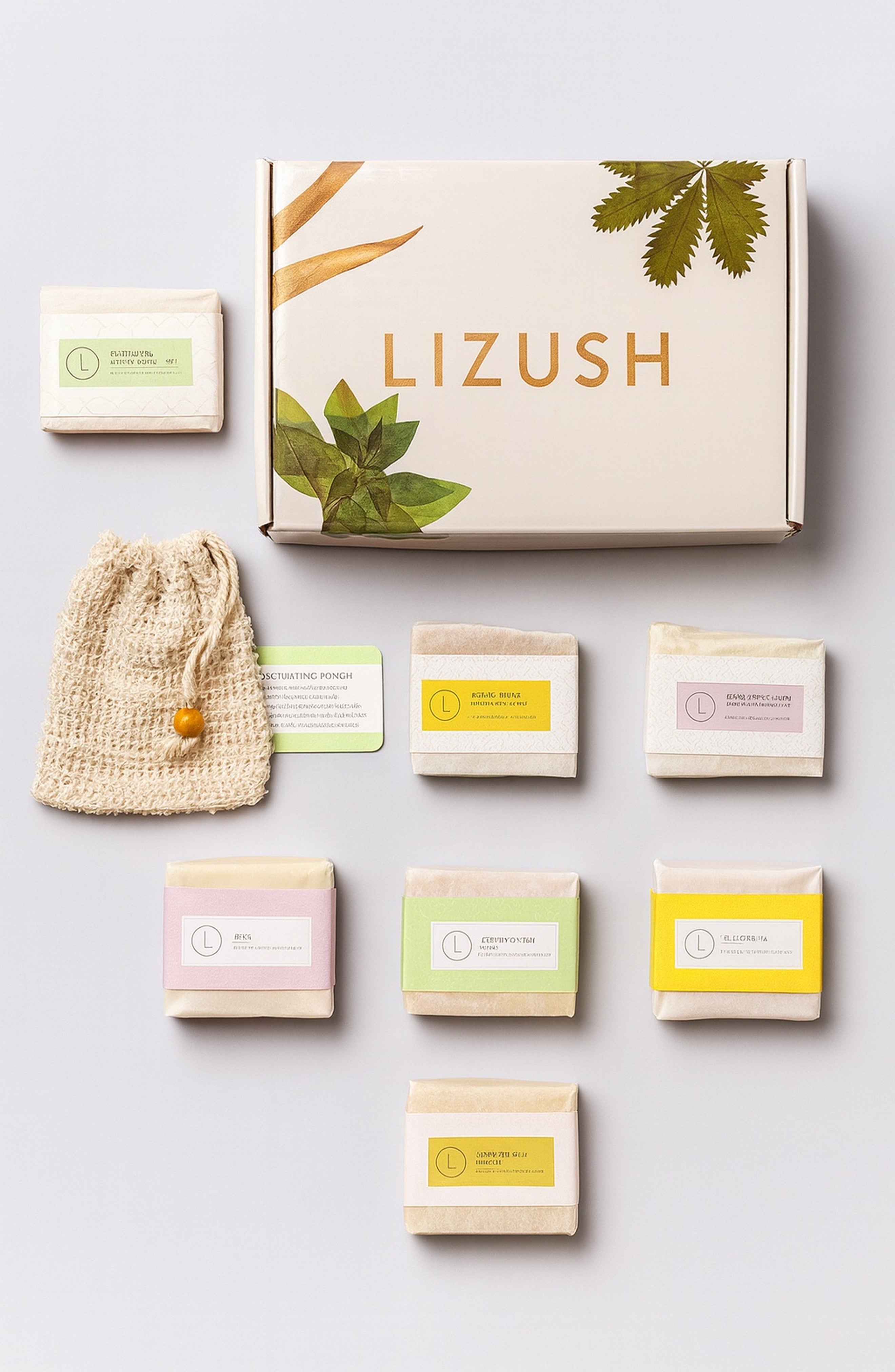 Natural Cold Press Soap Bars Gift Set Box (Set of 6)