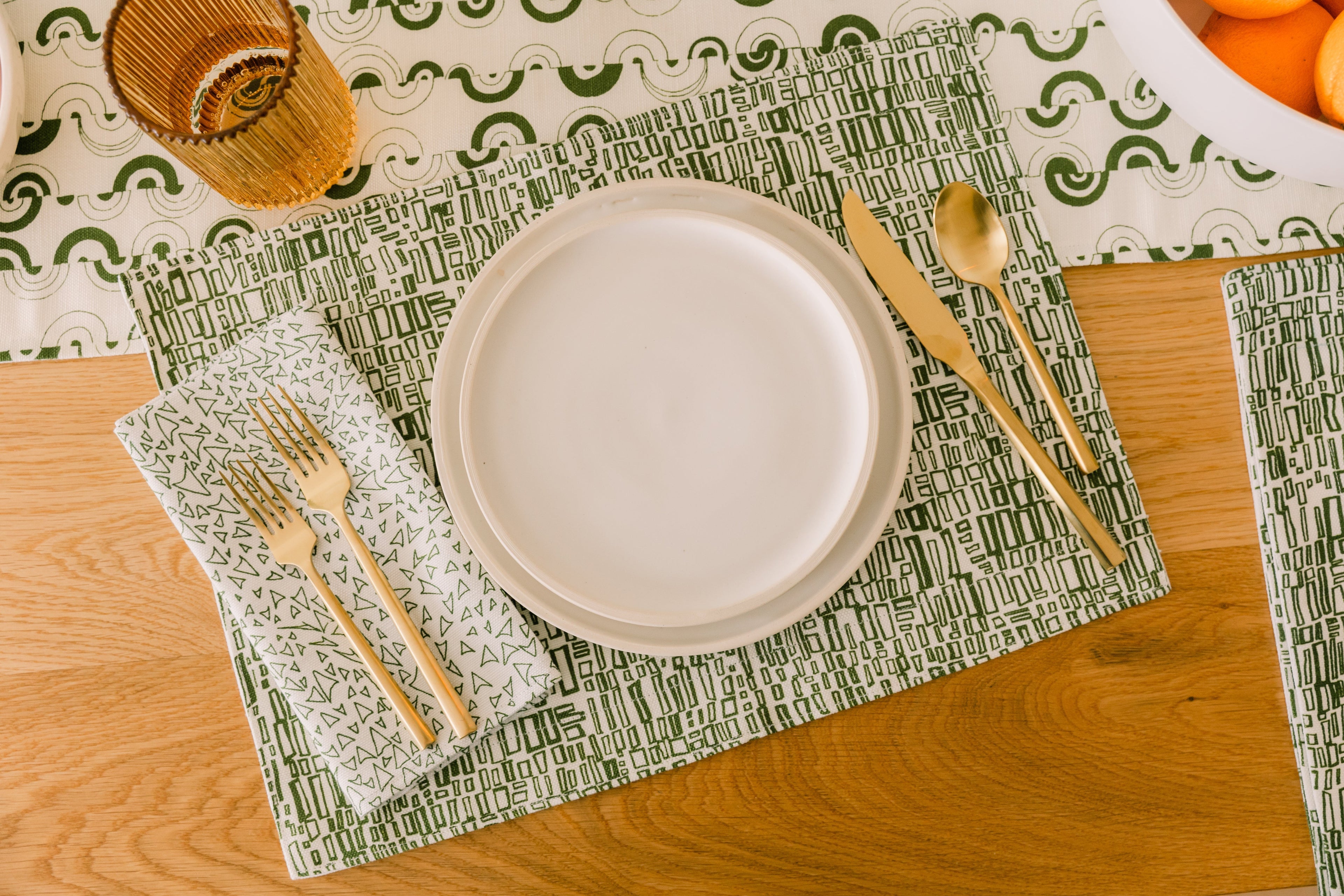 Pair of Napkins - Basilone in Cereus