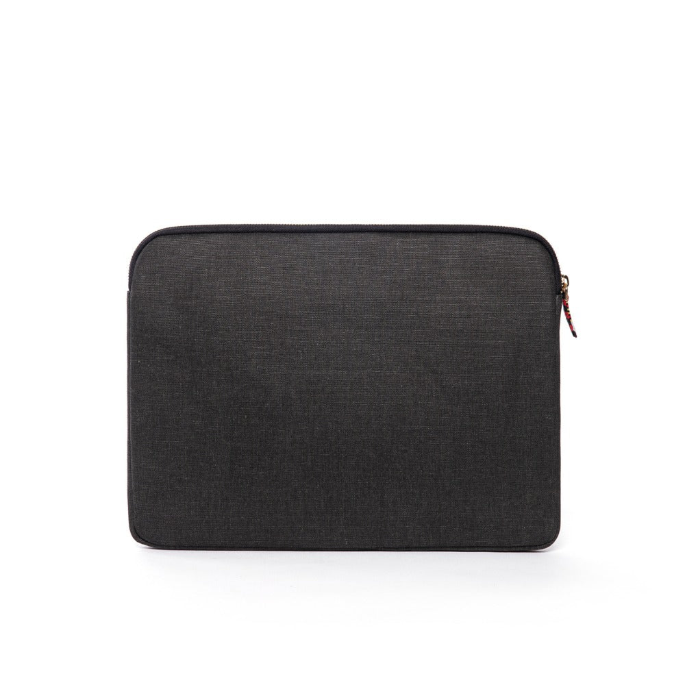 Zipped Black Canvas Laptop Case for 13" & 14"