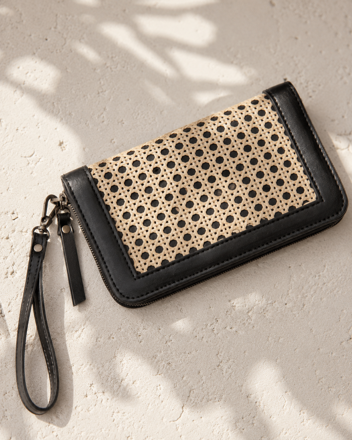 Raja Leather & Cane Wallet
